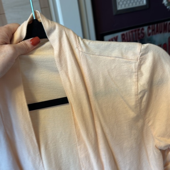 J.Crew size small peach lights, pink cardigan - Picture 3 of 4